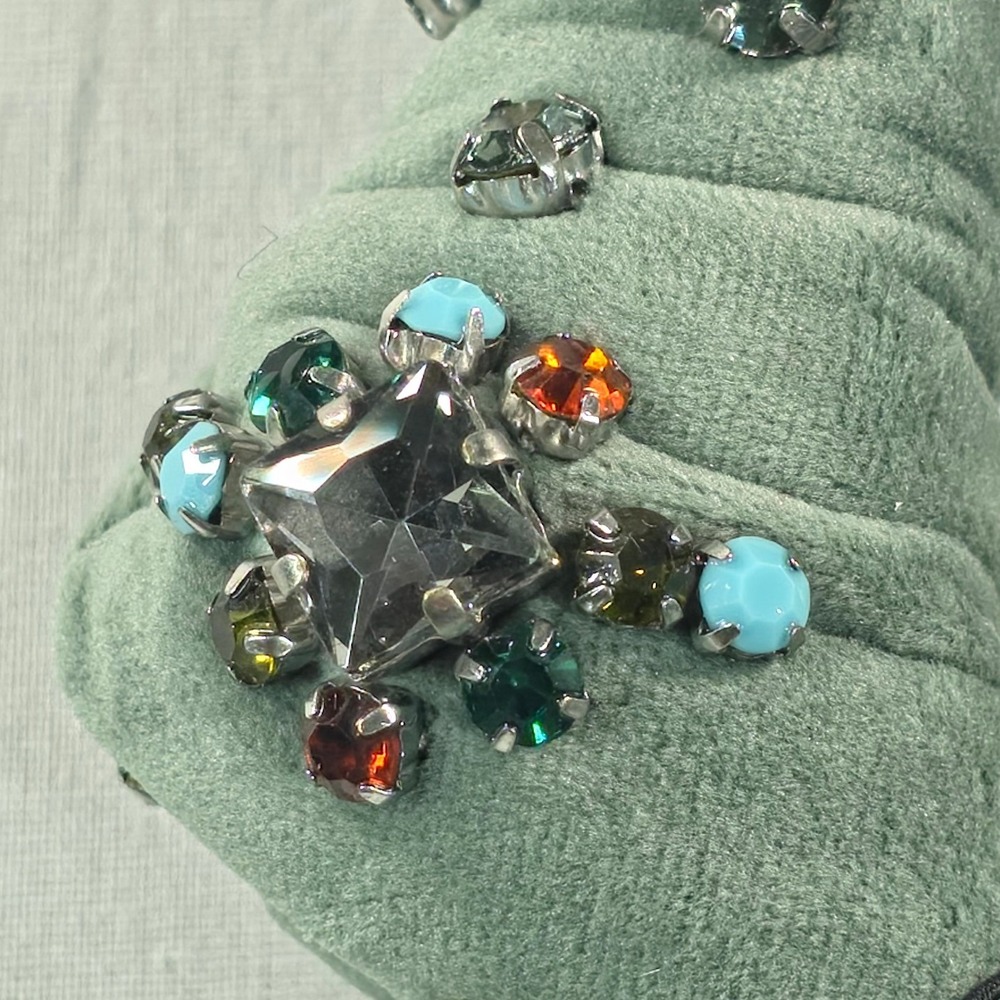 Lele Sadoughi Women Knotted Twinkle Headband OS Sage Crystal Embellished NWT - Picture 6 of 12